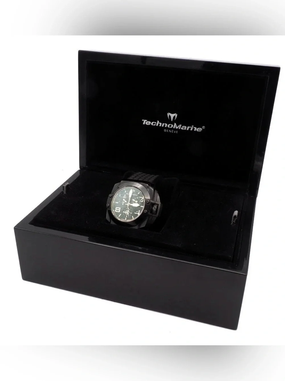TechnoMarine Chronograph Blackwatch Quartz SWISS MADE Box & Papers New Battery